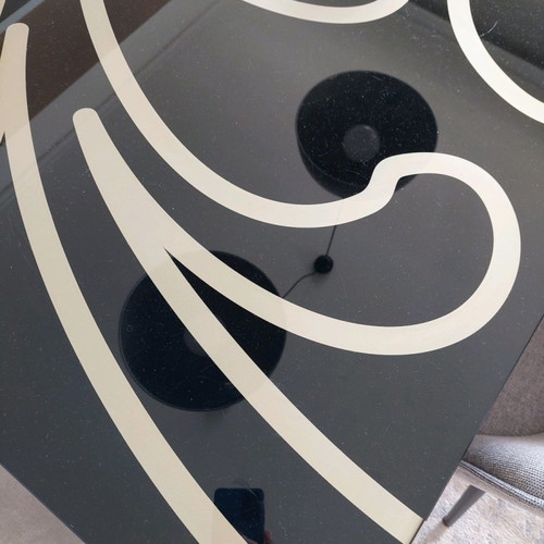 Dining table glass top 180x90 cm like new