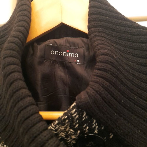 Anonima coat like new, size M, black and gray