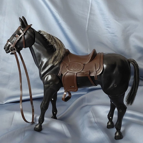 Bibi bo black horse vintage toy from the 1980s, like new