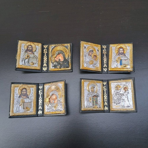 Holy icons in book shape like new