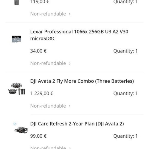 Avata 2 Fly More Combo like new with extra charger and second 256 GB SD card