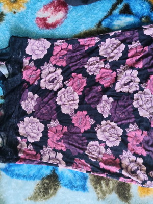 Benissimo floral lingerie-pajama set new, black and pink