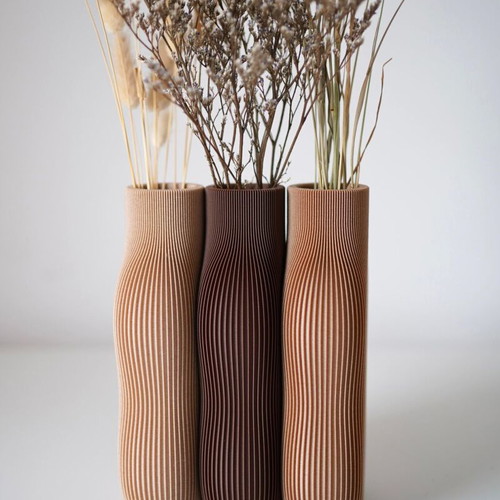 Vase for dried flowers made to order, 3D printed from PLA