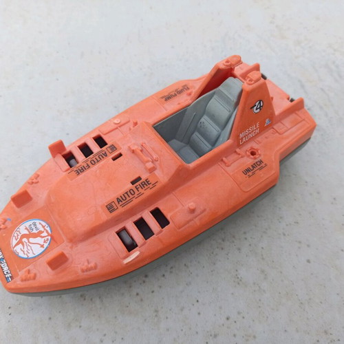 GI Joe Playmobil Action Force boat 1986 used with missing parts