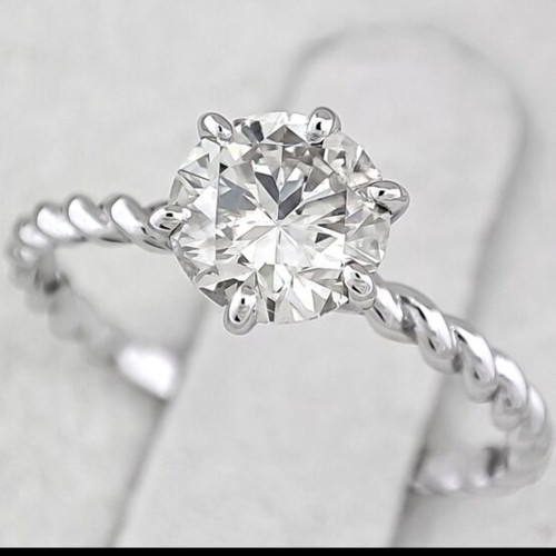 Alegras Legend solitaire ring 1.01 carat, new, white gold