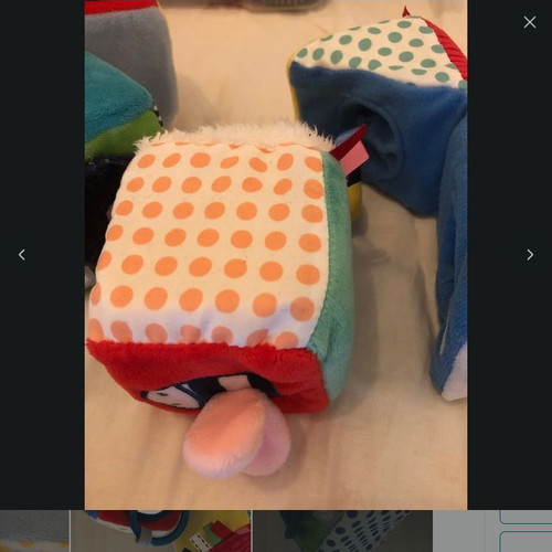 Lilliputiens set of 4 soft cubes used