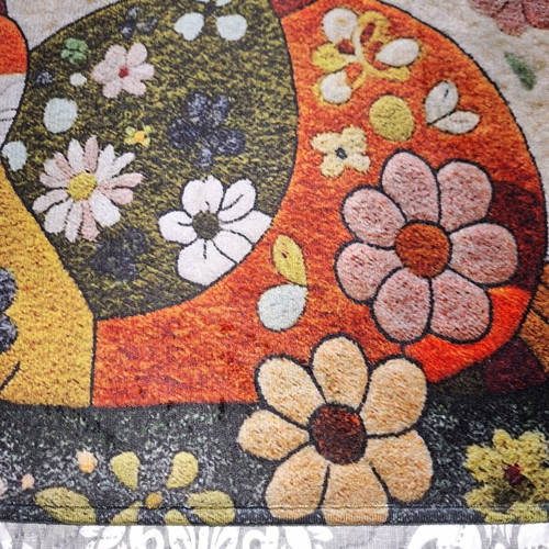 Soft bathroom or door mat with cat design, new, 40x60 cm