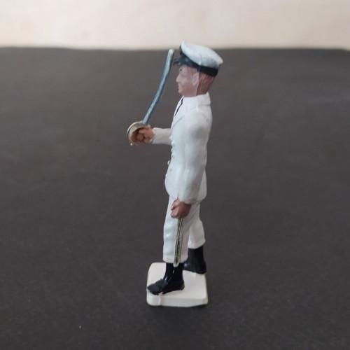 Athina Navy Officer Military Figure used, 1970s white uniform