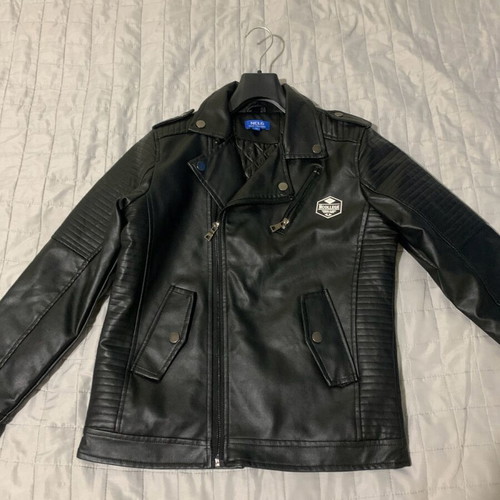 New College leather jacket like new, 12 years, black
