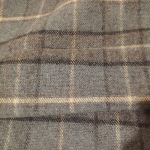 Shnilders wool scarf used, brown and gray