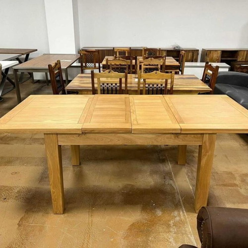 Wooden dining table new with extendable feature
