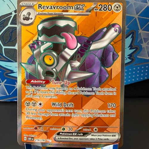 Revavroom EX Full Art Obsidian Flames 216 Pokemon TCG card