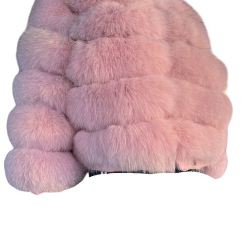 Richmond Pink Fox Fur Coat like new, size L-XL