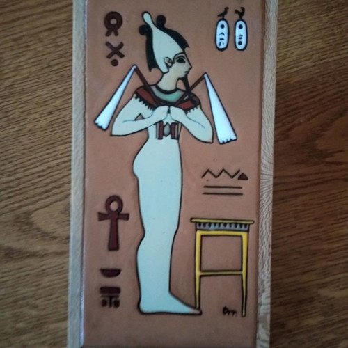 Tsakirakis Ceramic Art Tile used with Osiris God motif