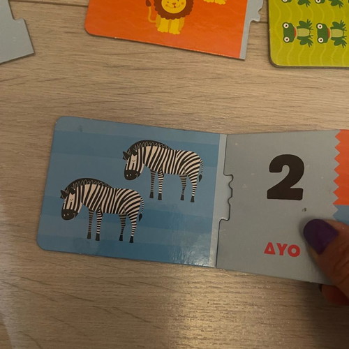 Educational number card game used
