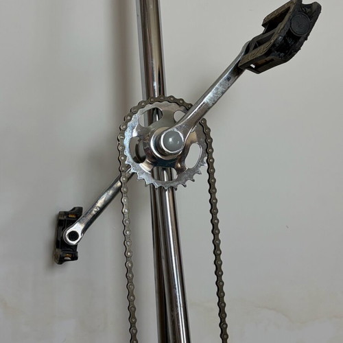 Unicycle used, 1.5 meter tall, silver