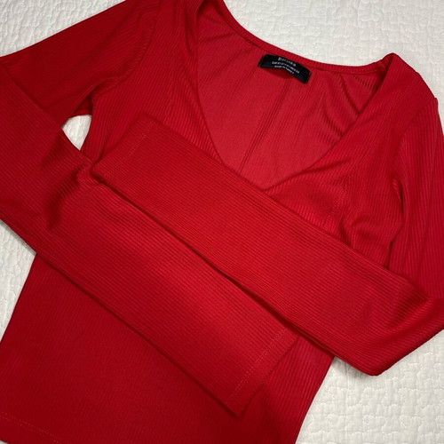 Bershka women's blouse red XS like new