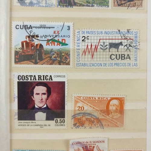 Vintage Latin America & Caribbean postage stamps, lot of 22, cancelled