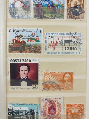Vintage Latin America & Caribbean postage stamps, lot of 22, cancelled
