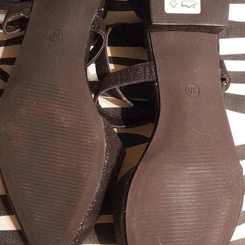 Ballerina shoes new, black with glitter, size 38