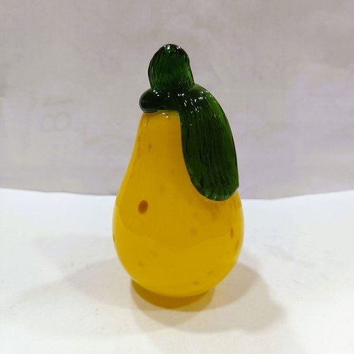 Vintage set of 5 handmade glass fruits 1960s-70s Murano style