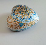Handmade mandala heart decoration new with acrylics