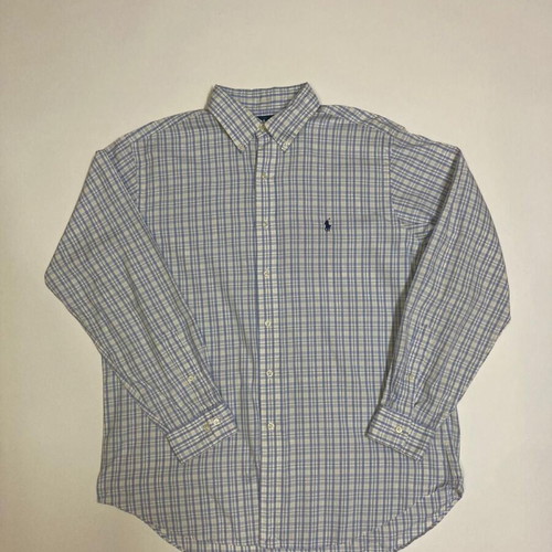 Ralph Lauren Oxford shirt L 16¼ Custom Fit blue yellow