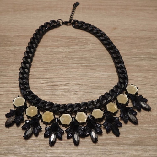 Chunky impressive anthracite necklace