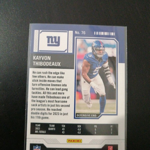 Kayvon Thibodeaux 2023 Panini Contenders card like new