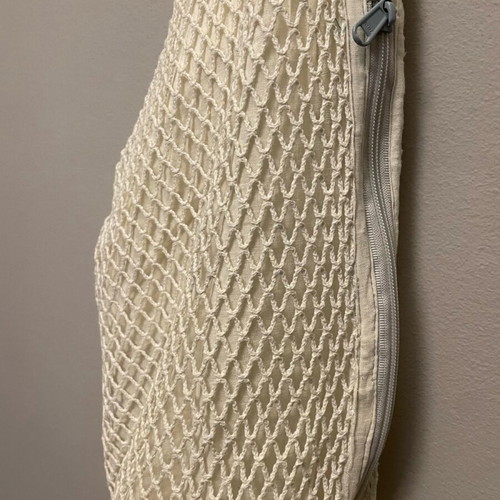 Fishnet bag Colores shoulder like new, white-sugar color