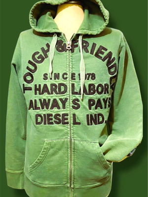 Ζακέτα Diesel μεταχειρισμένη, μέγεθος M, πράσινη, βαμβακερή