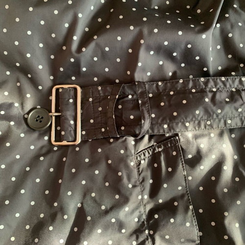 Comme des Garçons waterproof trench coat like new, black polka dot, size L