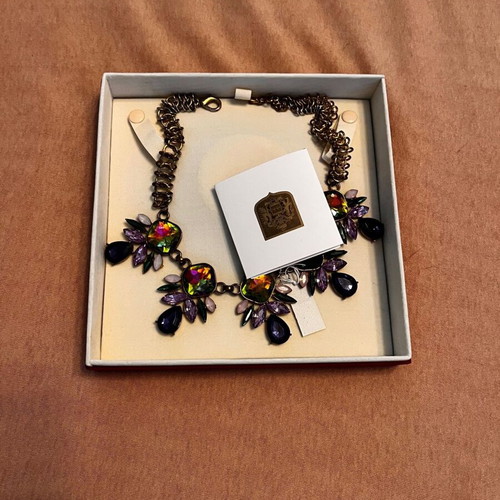 Faux Bijoux Majorica multicolor necklace used with box