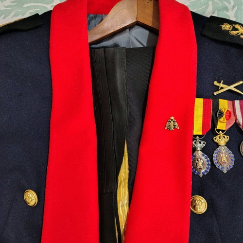 Military uniform authentic old used with medals