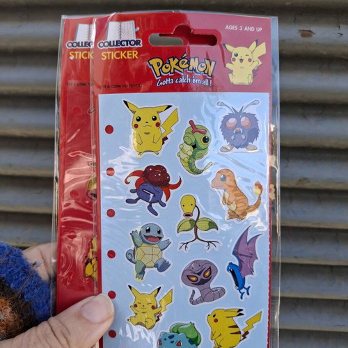 Set of vintage Pokemon stickers new