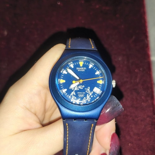 Swatch Olympic Games 2004 Blue Watch used, unisex, vintage