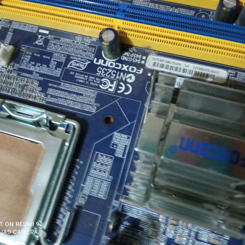 Motherboard mobo used with dual-core CPU and cooler