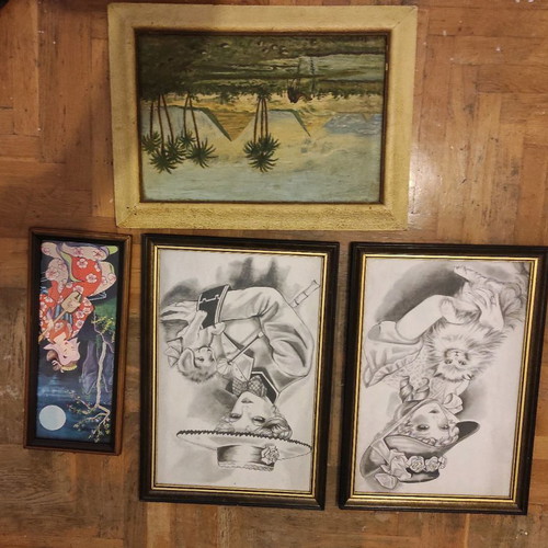 Paintings used, set