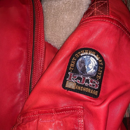 Parajumpers Josh leather aviator jacket red XL brand new