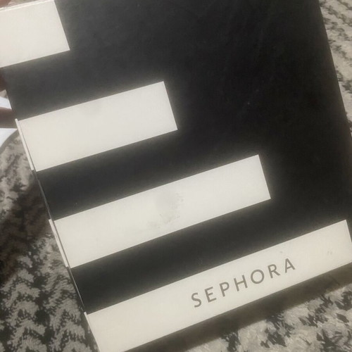 Sephora cosmetic box large size black and white new