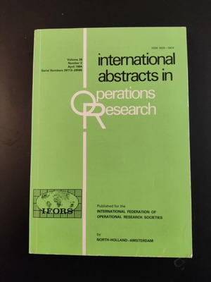 International Abstracts in Operations Research new, English