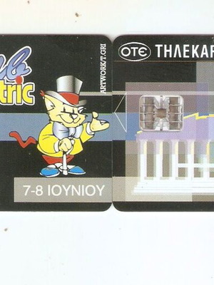 Club Electric pair of 2 phone cards 06/1997 used open