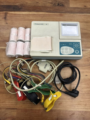 Edan SE-3 Smart ECG used professional 3-channel electrocardiograph with accessories