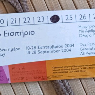 Olympic Games 2004 ticket like new