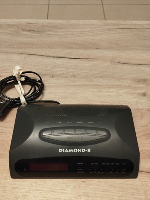 Diamond-8 radio clock alarm used, functional