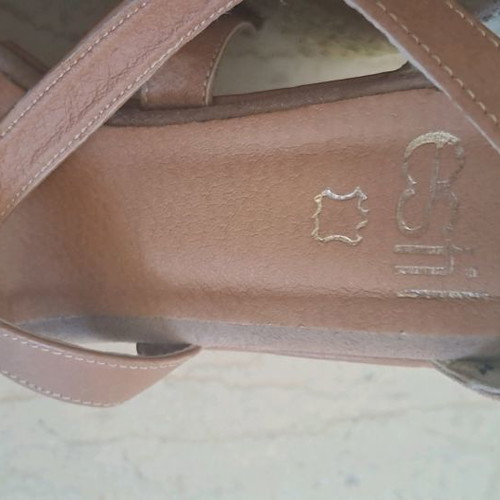 Estil platform sandals used, brown, size 39