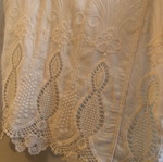 Women's white blouse with embroidery and lace size L like new