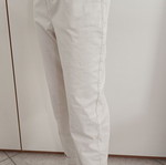 Bershka women's beige high-waisted elastic pants with pleats, like new, size M