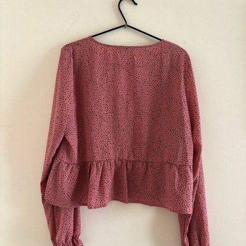 Pink crop blouse like new, Shein, size XL, pink