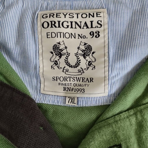 Polo men's short-sleeve cotton shirt 7XL like new, green